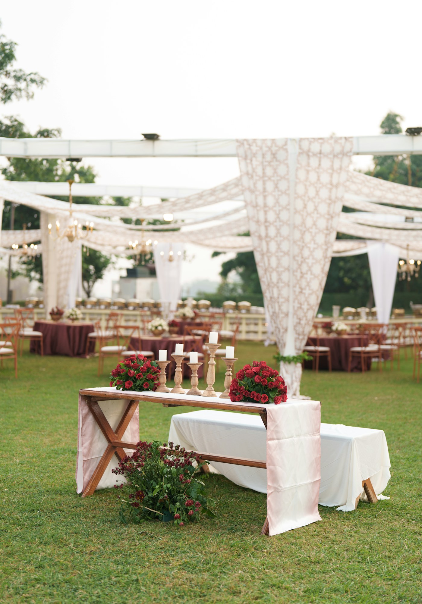 Recepción de boda al aire libre