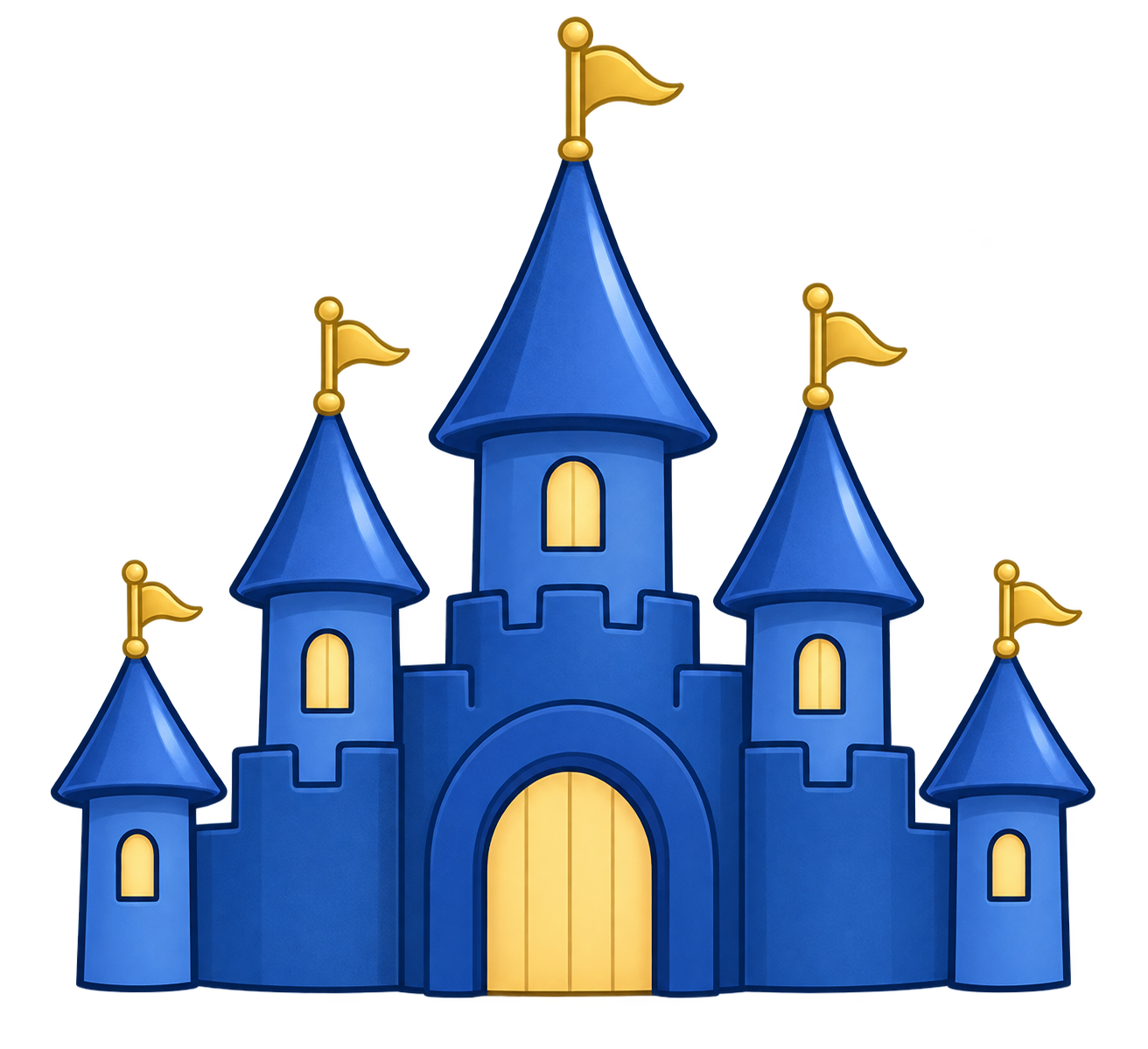 Castillo azul de la recepción